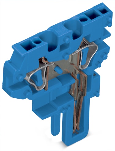 WAGO ELETTRONICA - Modulo terminale per connettore femmina per 2 conduttori.CAGE CLAMP®.4 mm².blu