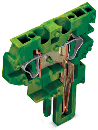 WAGO ELETTRONICA - Modulo terminale per connettore femmina per 2 conduttori.CAGE CLAMP®.4 mm².verde-giallo