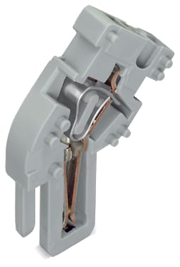 WAGO ELETTRONICA - Modulo terminale per connettore femmina 1 conduttore angolato.CAGE CLAMP®.4 mm².grigio