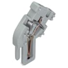 WAGO ELETTRONICA - Modulo terminale per connettore femmina 1 conduttore angolato.CAGE CLAMP®.4 mm².grigio