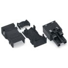 WAGO ELETTRONICA - Presa.con custodia antistrappo.2 poli.nero