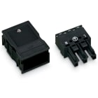 WAGO ELETTRONICA - Presa.con custodia antistrappo.3 poli.nero