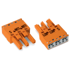 WAGO ELETTRONICA - Presa.3 poli.Cod. R.arancione 770-1343