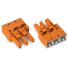 WAGO ELETTRONICA - Presa.3 poli.Cod. R.arancione
