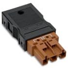 WAGO ELETTRONICA - Spina.con custodia antistrappo montata.3 poli.marrone