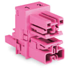 WAGO ELETTRONICA - Distributore tipo h.2 poli.Cod. B.rosa