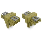 WAGO ELETTRONICA - Distributore tipo T.3 poli.Cod. B.verde chiaro