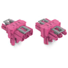 WAGO ELETTRONICA - Distributore tipo T.3 poli.Cod. B.rosa