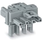WAGO ELETTRONICA - Distributore tipo T.4 poli.Cod. B.grigio 770-1631