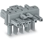 WAGO ELETTRONICA - Distributore tipo T.5 poli.Cod. B.grigio