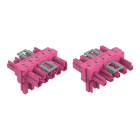 WAGO ELETTRONICA - Distributore tipo T.5 poli.Cod. B.rosa