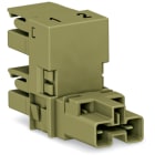 WAGO ELETTRONICA - Distributore tipo h.2 poli.Cod. B.verde chiaro