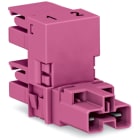 WAGO ELETTRONICA - Distributore tipo h.2 poli.Cod. B.rosa