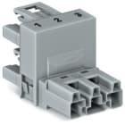 WAGO ELETTRONICA - Distributore tipo h.3 poli.Cod. B.grigio