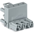 WAGO ELETTRONICA - Distributore tipo h.4 poli.Cod. B.grigio