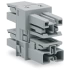 WAGO ELETTRONICA - connettore distribuzione a 3 vie.2 poli.Cod. B.grigio