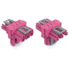 WAGO ELETTRONICA - Distributore tipo T.3 poli.Cod. B.rosa