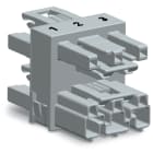 WAGO ELETTRONICA - connettore distribuzione a 3 vie.3 poli.Cod. B.grigio