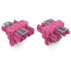 WAGO ELETTRONICA - Distributore tipo T.4 poli.Cod. B.rosa