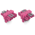 WAGO ELETTRONICA - Distributore tipo T.4 poli.Cod. B.rosa