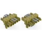 WAGO ELETTRONICA - Distributore tipo T.5 poli.Cod. B.verde chiaro 770-1742