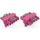 WAGO ELETTRONICA - Distributore tipo T.5 poli.Cod. B.rosa