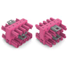 WAGO ELETTRONICA - connettore distribuzione a 3 vie.5 poli.Cod. B.rosa