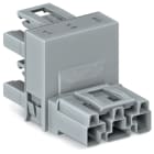 WAGO ELETTRONICA - Distributore tipo h.3 poli.Cod. B.grigio