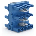 WAGO ELETTRONICA - connettore distribuzione a 5 vie.5 poli.Cod. I.blu