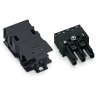WAGO ELETTRONICA - Presa.con custodia antistrappo.3 poli.nero