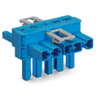WAGO ELETTRONICA - Distributore tipo T.5 poli.Cod. I.blu