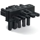 WAGO ELETTRONICA - Distributore tipo T.5 poli.Cod. A.nero