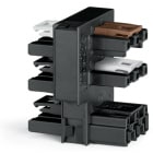 WAGO ELETTRONICA - Connettore di distribuzione per switch.Circuito commutazione monofase e serie.3 poli.nero