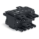 WAGO ELETTRONICA - Connettore di distribuzione da trifase a monofase.con selezione di fase.5 poli/3 poli.nero