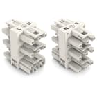 WAGO ELETTRONICA - connettore distribuzione a 5 vie.3 poli.Cod. A.bianco