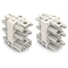 WAGO ELETTRONICA - connettore distribuzione a 5 vie.3 poli.Cod. A.bianco