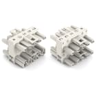 WAGO ELETTRONICA - connettore distribuzione a 3 vie.5 poli.Cod. A.bianco