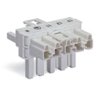 WAGO ELETTRONICA - Distributore tipo T.5 poli.Cod. A.bianco 770-671