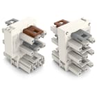 WAGO ELETTRONICA - Connettore di distribuzione per switch.Circuito commutazione monofase e serie.3 poli.bianco