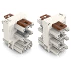 WAGO ELETTRONICA - Connettore di distribuzione per switch.Circuito monofase e farfalla a due vie.3 poli.bianco