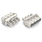 WAGO ELETTRONICA - Presa con innesto a scatto.con interfaccia sporgente.4 poli.bianco