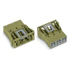 WAGO ELETTRONICA - Presa con innesto a scatto.3 poli.Cod. B.verde chiaro