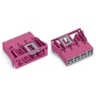 WAGO ELETTRONICA - Presa con innesto a scatto.4 poli.Cod. B.rosa