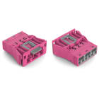 WAGO ELETTRONICA - Spina con innesto a scatto.3 poli.Cod. B.rosa