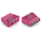 WAGO ELETTRONICA - Spina con innesto a scatto.4 poli.Cod. B.rosa