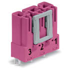 WAGO ELETTRONICA - Spina per circuiti stampati.dritto.3 poli.rosa