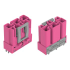 WAGO ELETTRONICA - Spina per circuiti stampati.dritto.3 poli.rosa