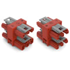 WAGO ELETTRONICA - connettore distribuzione a 3 vie.3 poli.Cod. P.rosso