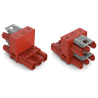 WAGO ELETTRONICA - Distributore tipo h.3 poli.Cod. P.rosso
