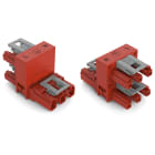 WAGO ELETTRONICA - Distributore tipo h.3 poli.Cod. P.rosso